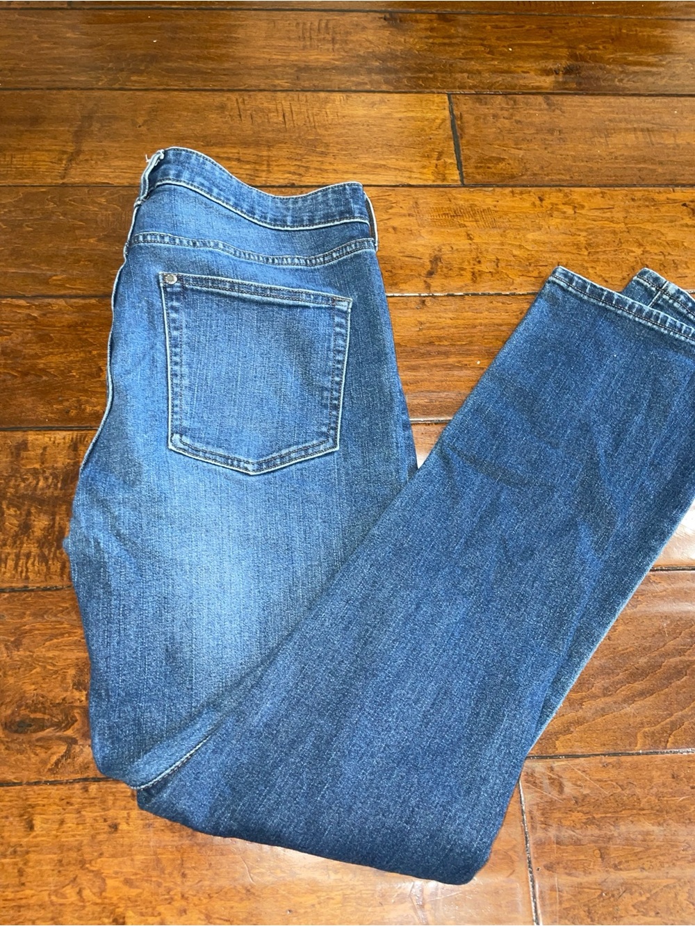 H&M Blue Denim Straight-Leg Jeans